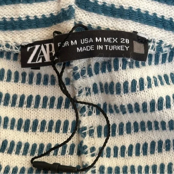 ZARA Striped Wide Leg Pants Co-ord Size Medium - Picture 5 of 11